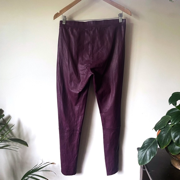 Wilfred Wine-Coloured Vegan Leather Trousers - Picture 7 of 7